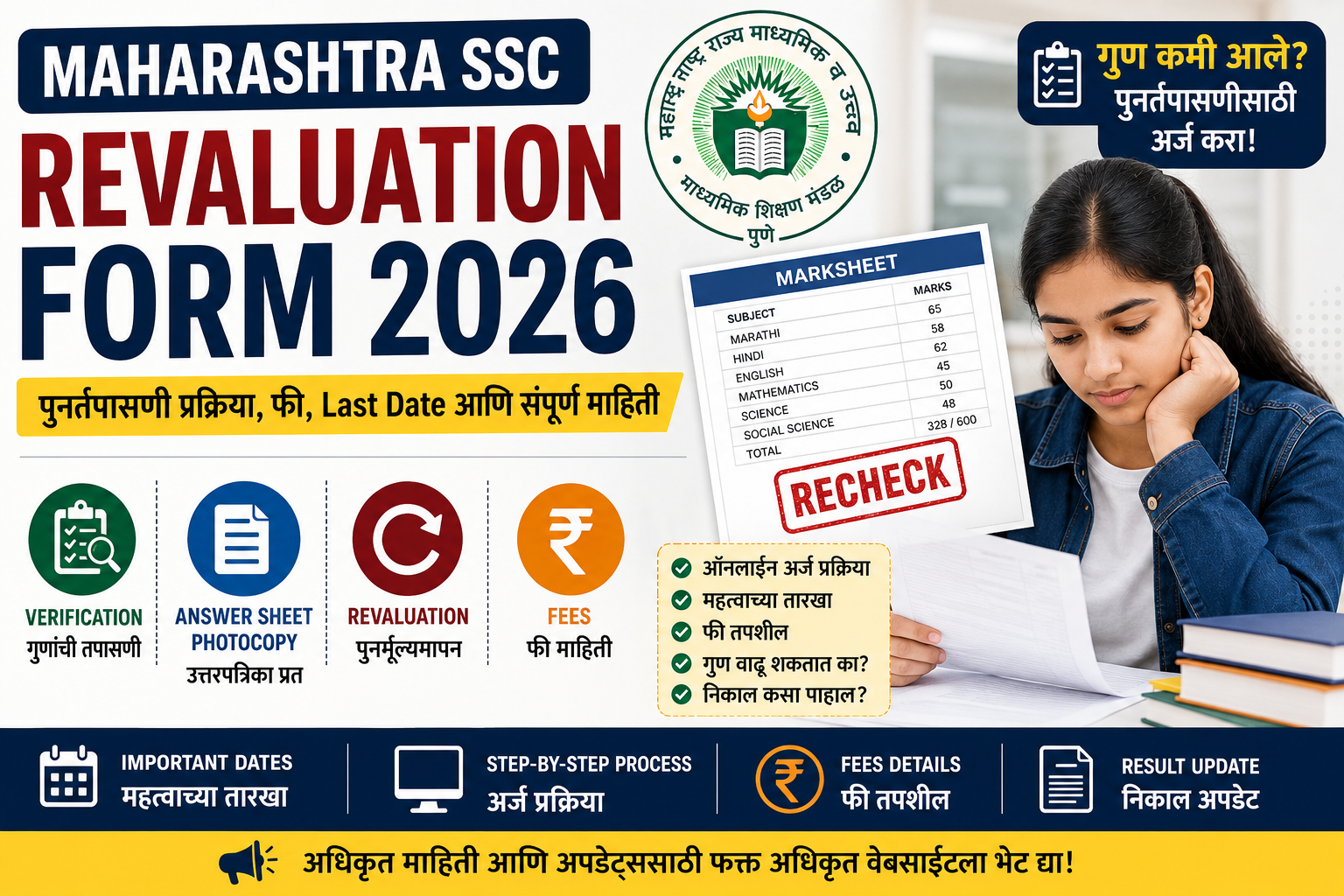 Maharashtra SSC Revaluation Form 2026